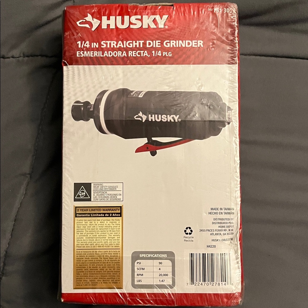 Husky Brand new Straight and angle Die Grinders Sold together